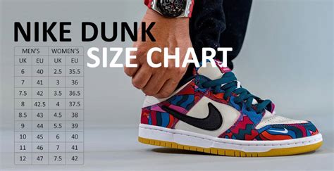 nike dunks size guide.